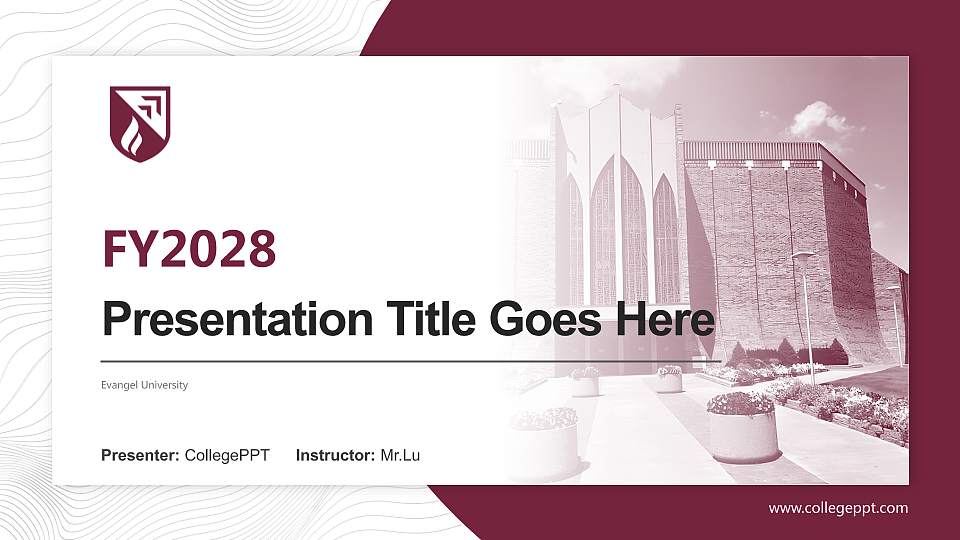 Evangel University Academic Presentation/Research Findings Report PPT Template16:9 ratio PPT effect preview image