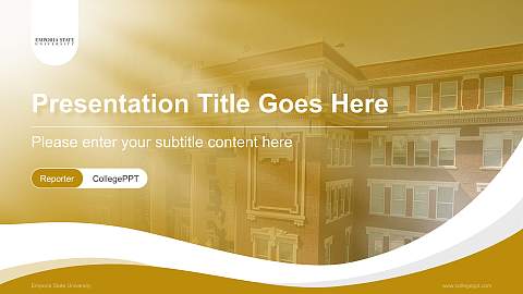 Emporia State University Lecture Sharing and Networking Event PPT Template