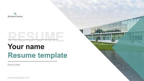 Eckerd College Resume PPT Template