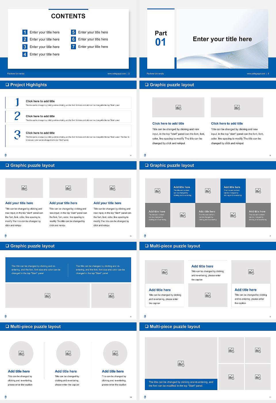 Faulkner University General Purpose PPT Template16:9 ratio PPT effect preview image2