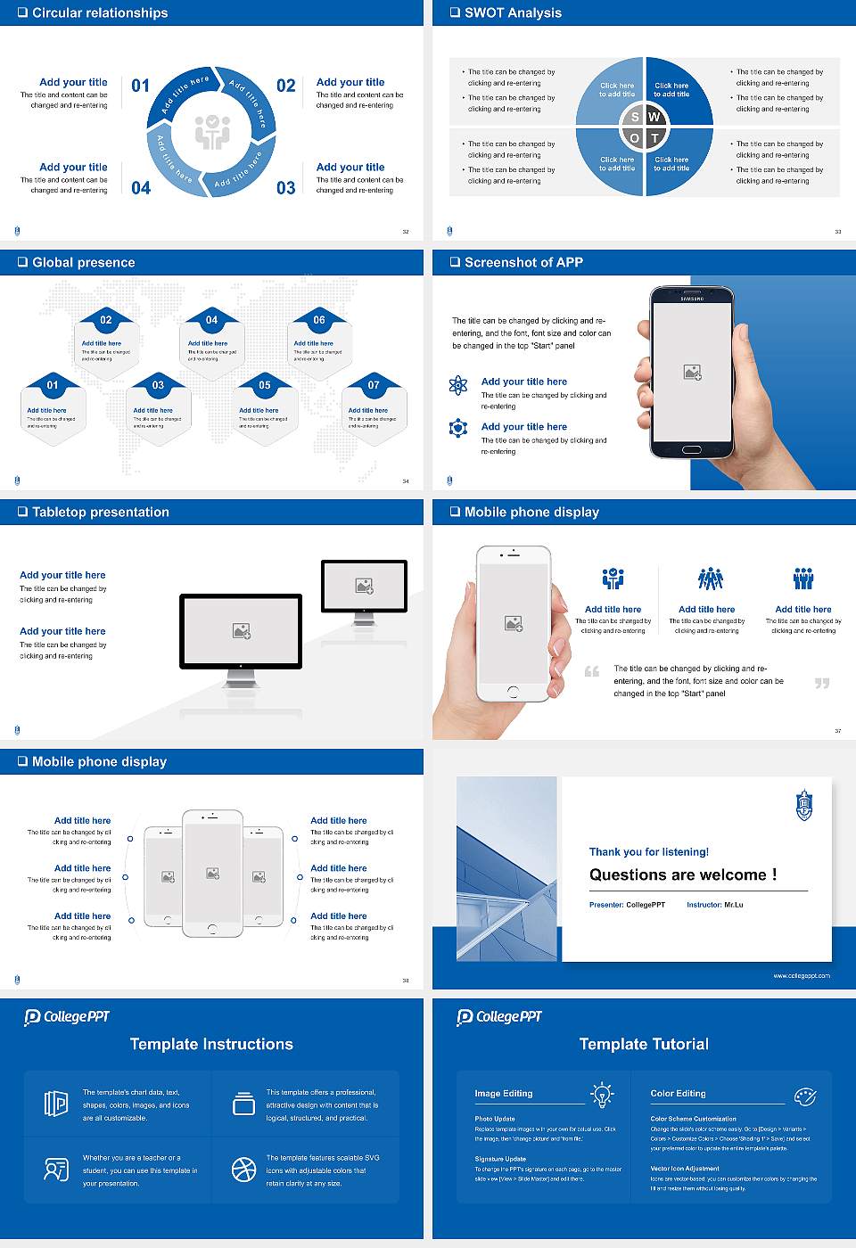 Faulkner University General Purpose PPT Template16:9 ratio PPT effect preview image5
