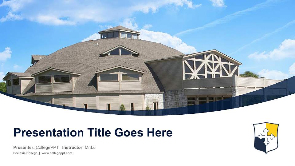 Ecclesia College Course/Courseware Creation PPT Template16:9 ratio PPT effect preview image