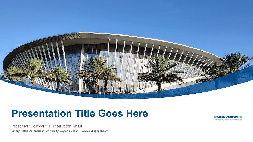 Embry-Riddle Aeronautical University-Daytona Beach Course/Courseware Creation PPT Template16:9 ratio PPT effect preview image