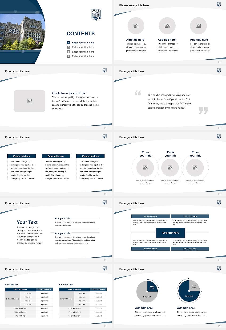 Endicott College Course/Courseware Creation PPT Template16:9 ratio PPT effect preview image2