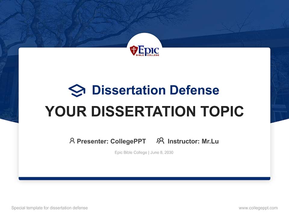 Epic Bible College Graduation Thesis Defense PPT Template4:3 ratio PPT effect preview image7