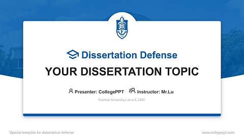 Faulkner University Graduation Thesis Defense PPT Template