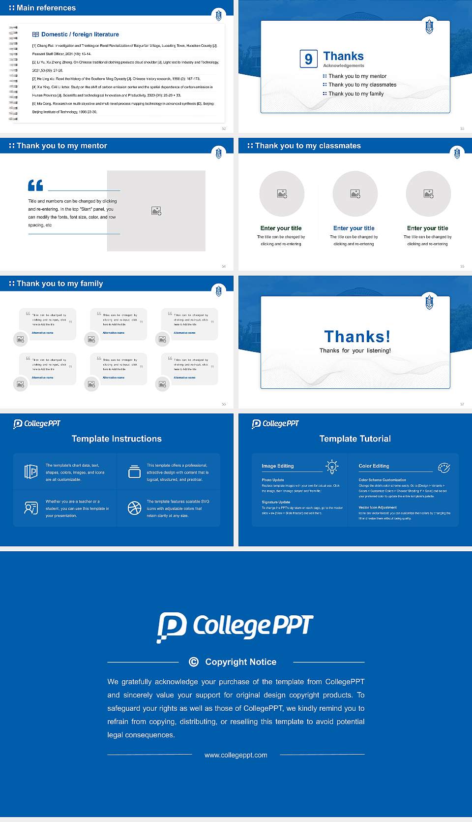 Faulkner University Graduation Thesis Defense PPT Template16:9 ratio PPT effect preview image7
