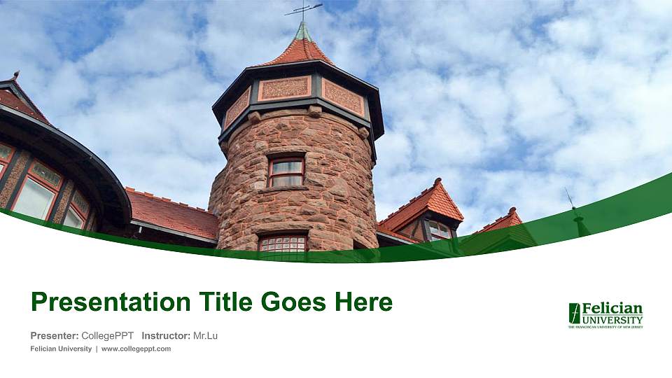 Felician University Course/Courseware Creation PPT Template16:9 ratio PPT effect preview image1