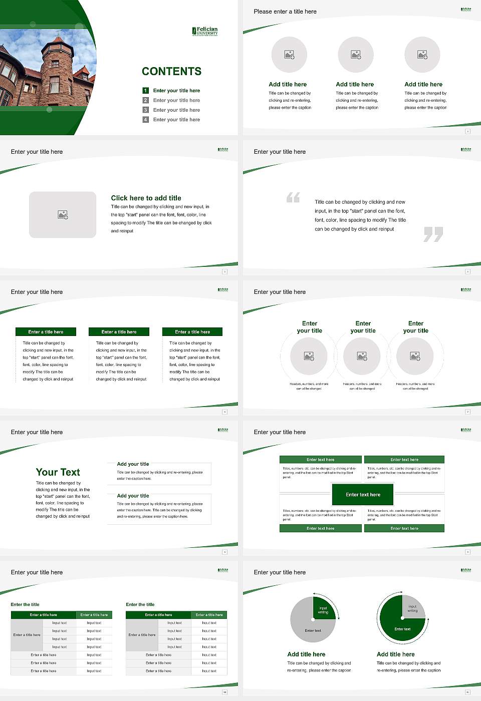 Felician University Course/Courseware Creation PPT Template16:9 ratio PPT effect preview image2