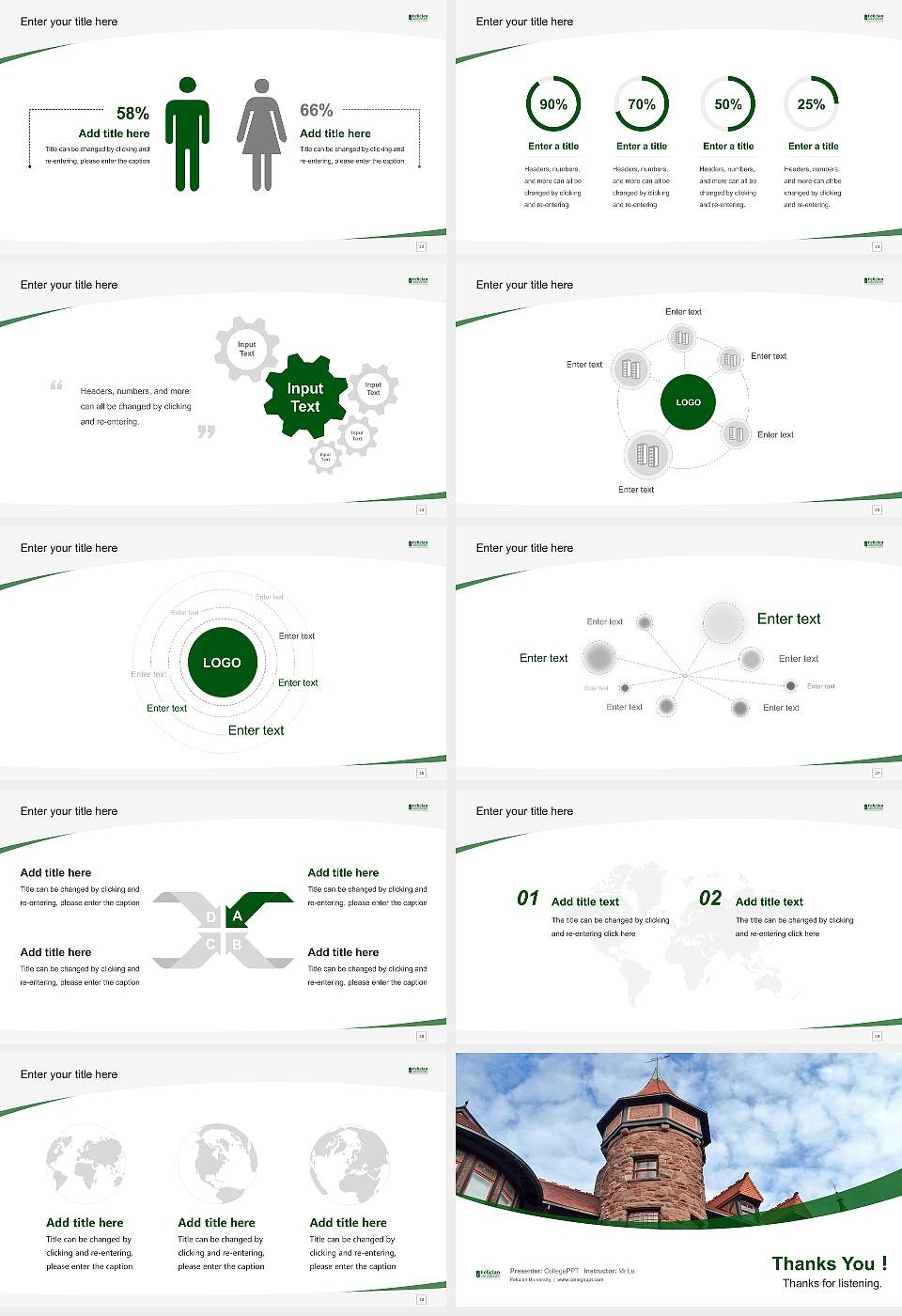 Felician University Course/Courseware Creation PPT Template16:9 ratio PPT effect preview image4