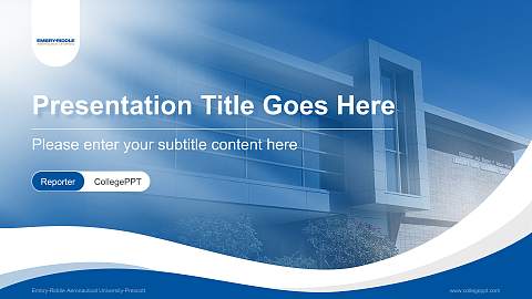 Embry-Riddle Aeronautical University-Prescott Lecture Sharing and Networking Event PPT Template