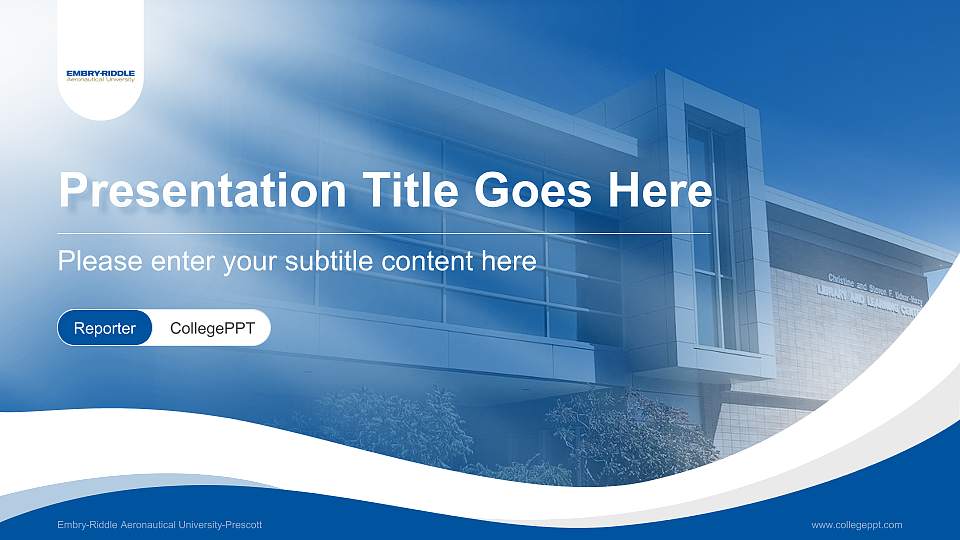 Embry-Riddle Aeronautical University-Prescott Lecture Sharing and Networking Event PPT Template16:9 ratio PPT effect preview image