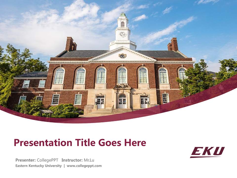 Eastern Kentucky University Course/Courseware Creation PPT Template4:3 ratio PPT effect preview image5