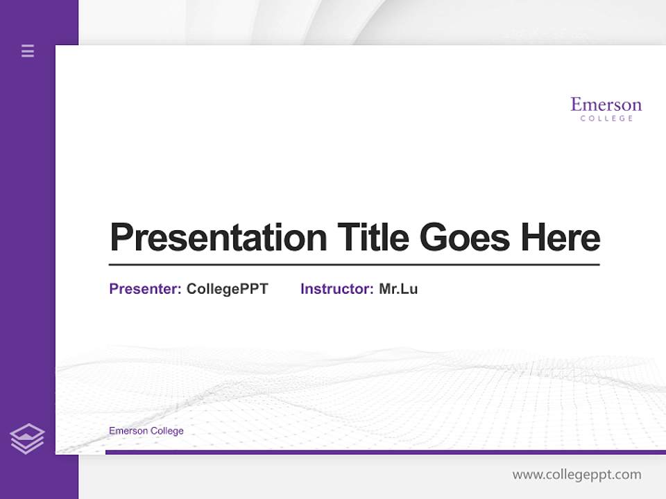 Emerson College Thesis Proposal/Graduation Defense PPT Template4:3 ratio PPT effect preview image5