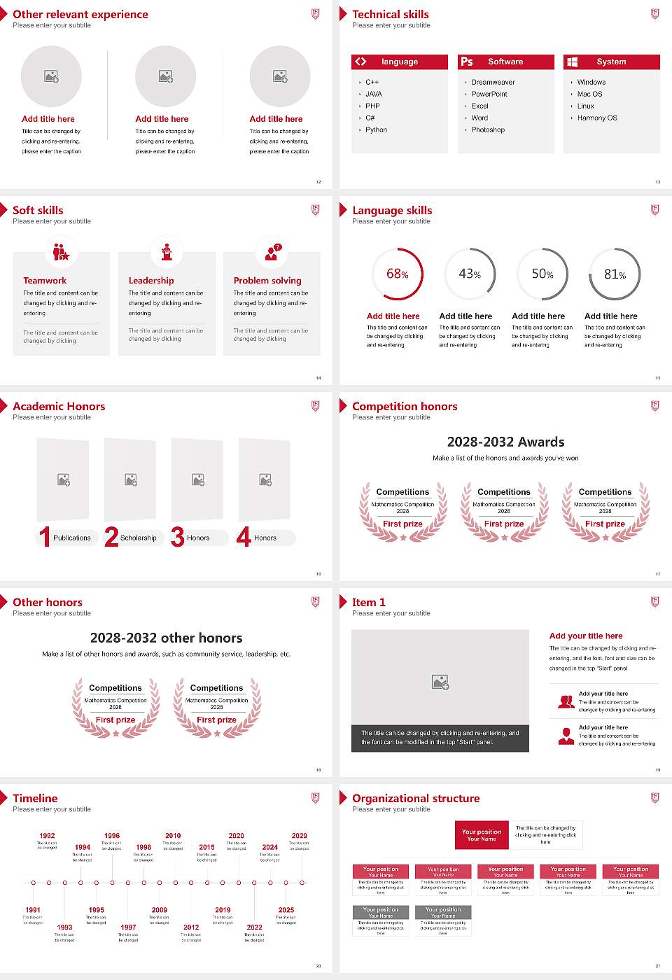Fairfield University Resume PPT Template16:9 ratio PPT effect preview image3