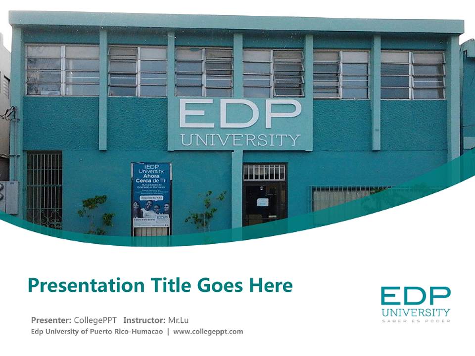 Edp University of Puerto Rico-Humacao Course/Courseware Creation PPT Template4:3 ratio PPT effect preview image5