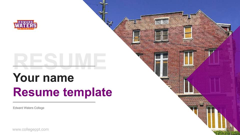 Edward Waters College Resume PPT Template16:9 ratio PPT effect preview image