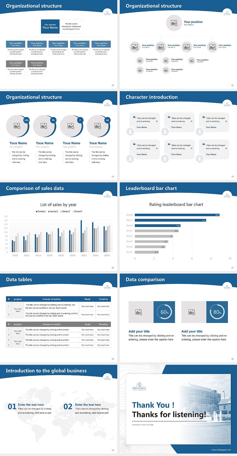 Fayetteville State University Academic Presentation/Research Findings Report PPT Template4:3 ratio PPT effect preview image4