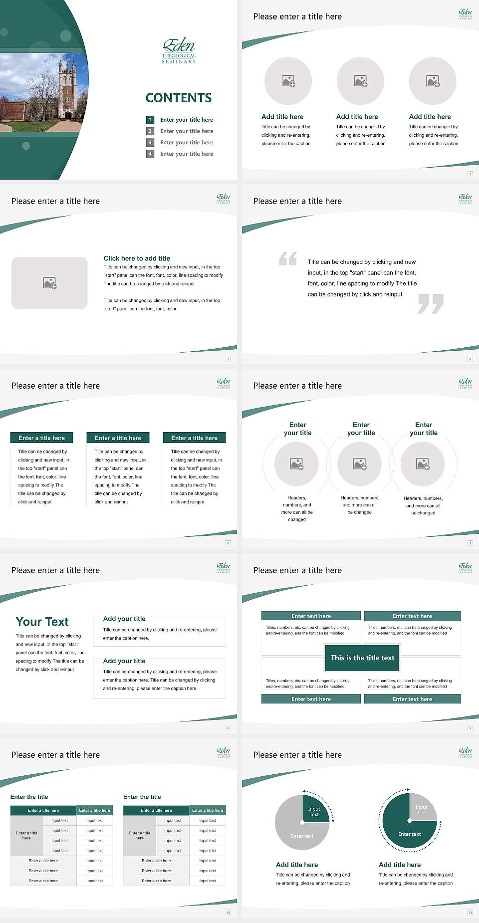 Eden Theological Seminary Course/Courseware Creation PPT Template4:3 ratio PPT effect preview image2