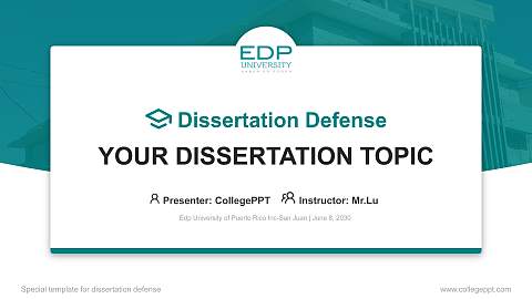 Edp University of Puerto Rico Inc-San Juan Graduation Thesis Defense PPT Template