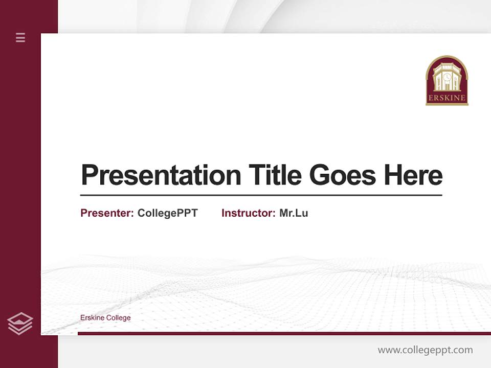 Erskine College Thesis Proposal/Graduation Defense PPT Template4:3 ratio PPT effect preview image5