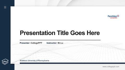Edinboro University of Pennsylvania Thesis Proposal/Graduation Defense PPT Template