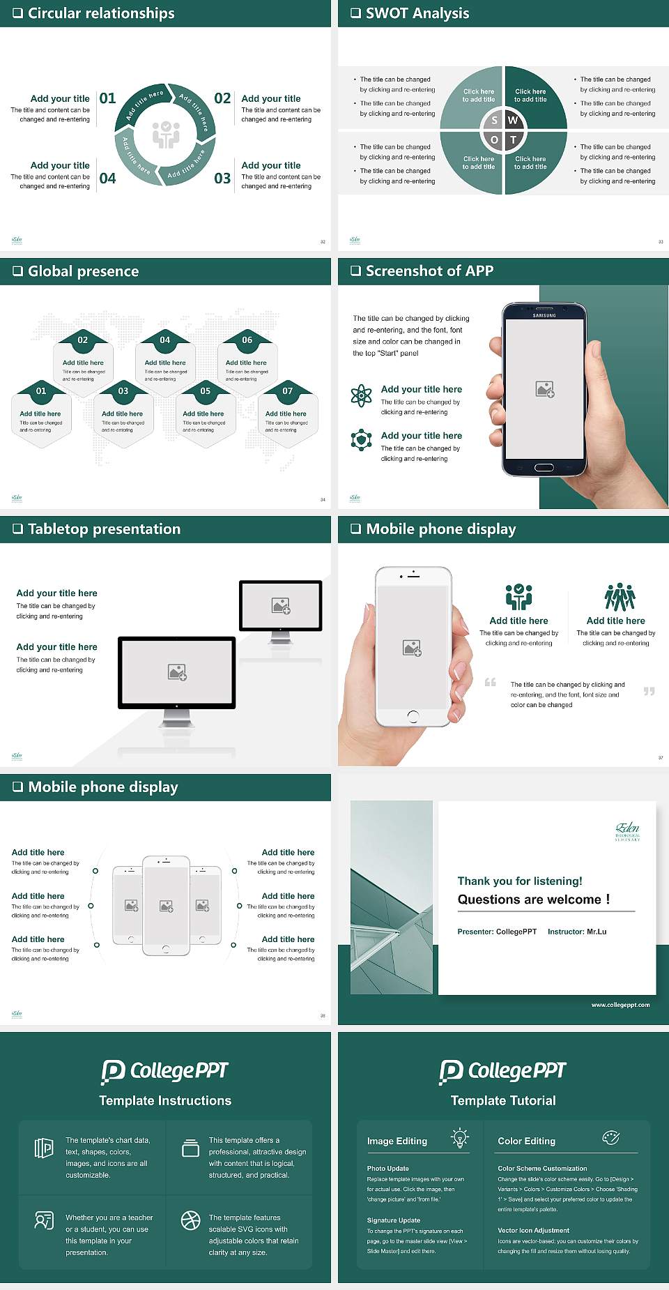 Eden Theological Seminary General Purpose PPT Template4:3 ratio PPT effect preview image5