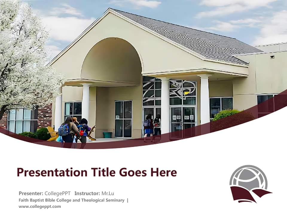 Faith Baptist Bible College and Theological Seminary Course/Courseware Creation PPT Template4:3 ratio PPT effect preview image5