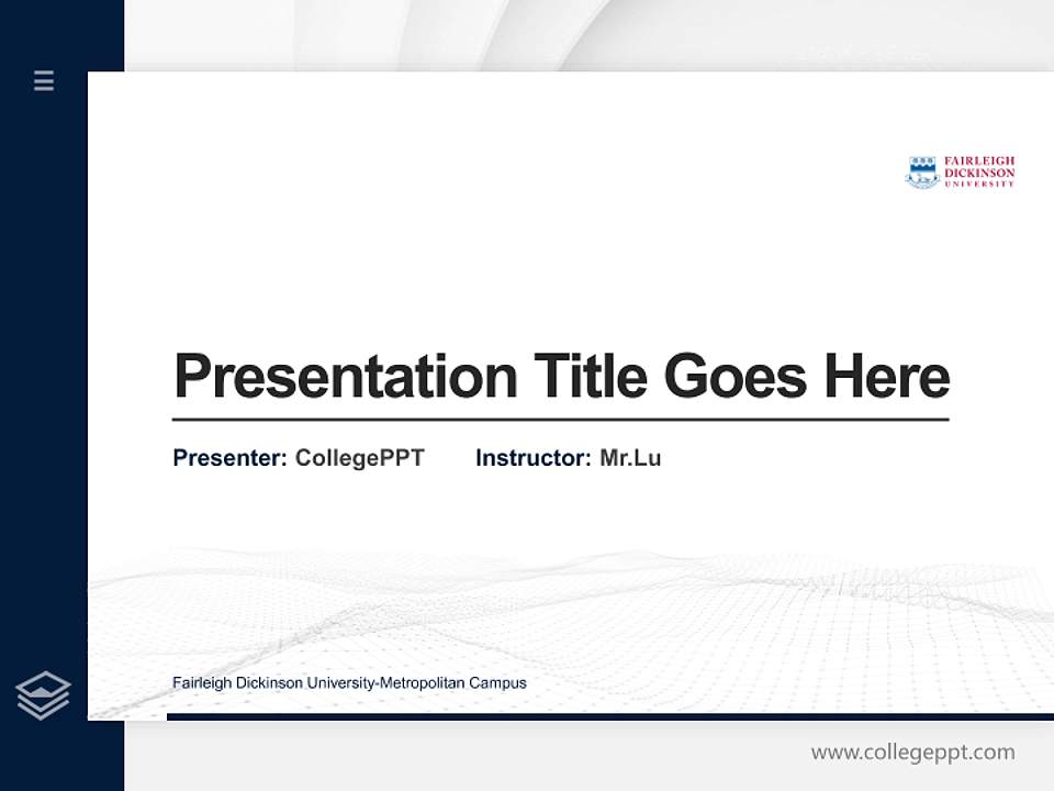 Fairleigh Dickinson University-Metropolitan Campus Thesis Proposal/Graduation Defense PPT Template4:3 ratio PPT effect preview image5