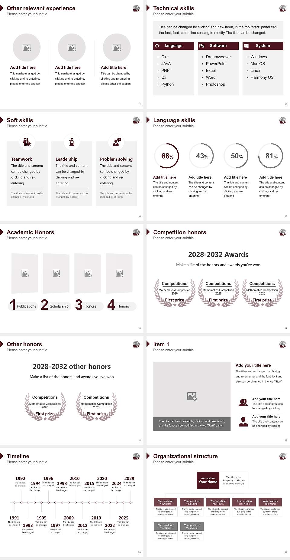 Faith Baptist Bible College and Theological Seminary Resume PPT Template4:3 ratio PPT effect preview image3