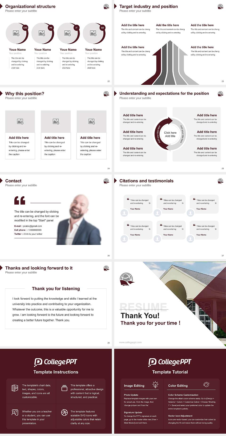 Faith Baptist Bible College and Theological Seminary Resume PPT Template4:3 ratio PPT effect preview image4