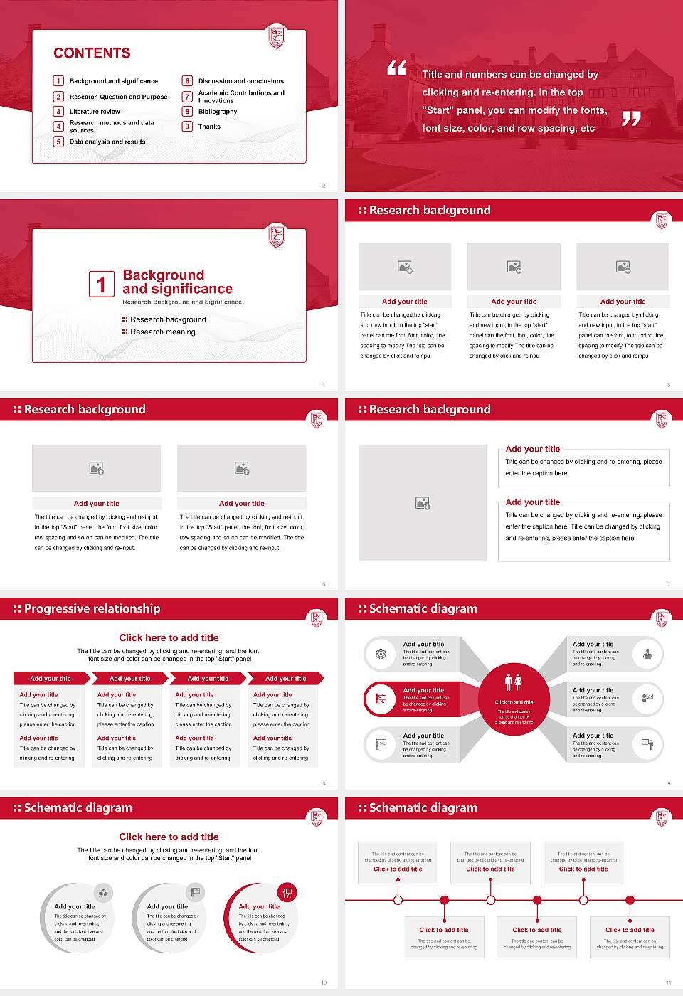 Fairfield University Graduation Thesis Defense PPT Template16:9 ratio PPT effect preview image2