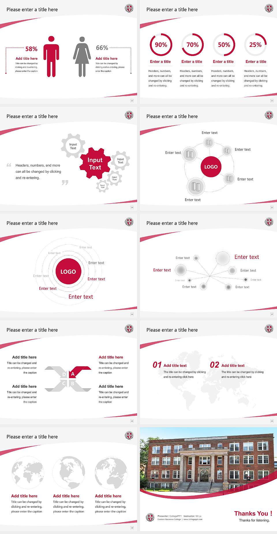 Eastern Nazarene College Course/Courseware Creation PPT Template4:3 ratio PPT effect preview image4