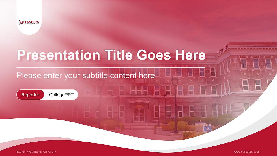 Eastern Washington University Lecture Sharing and Networking Event PPT Template16:9 ratio PPT effect preview image