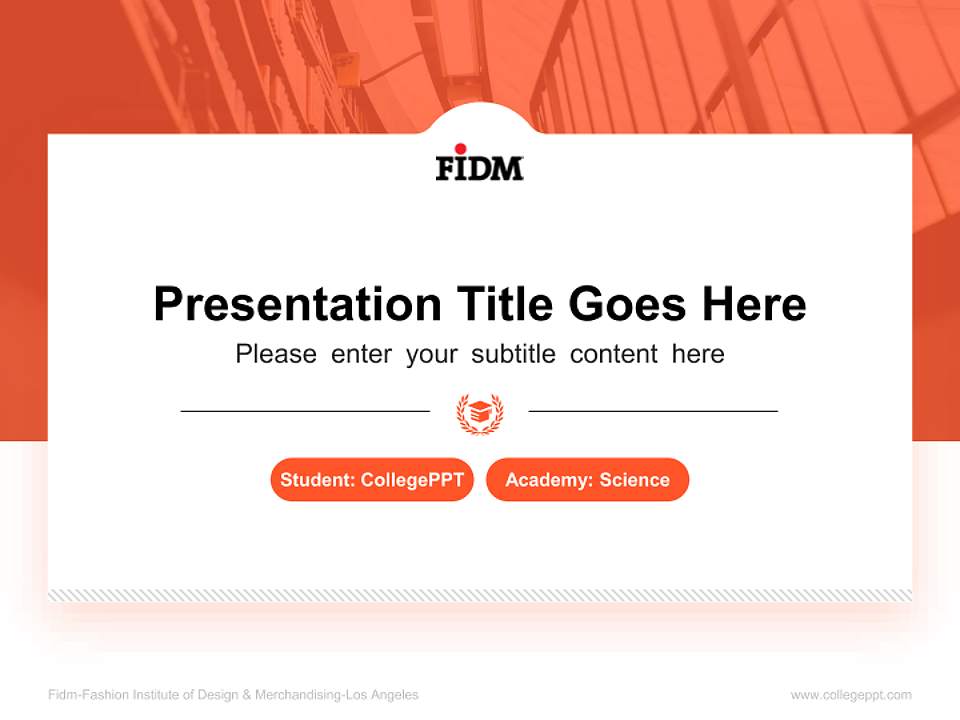 Fidm-Fashion Institute of Design & Merchandising-Los Angeles National Scholarship Defense PPT Template4:3 ratio PPT effect preview image4