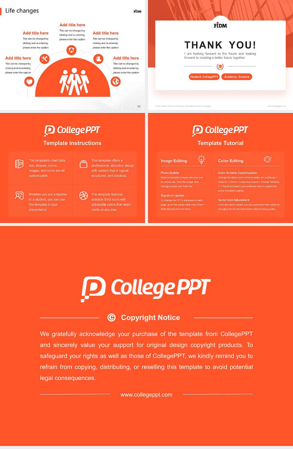Fidm-Fashion Institute of Design & Merchandising-Los Angeles National Scholarship Defense PPT Template4:3 ratio PPT effect preview image4