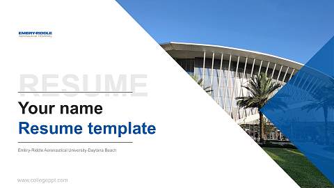 Embry-Riddle Aeronautical University-Daytona Beach Resume PPT Template