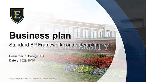 East Tennessee State University Competition/Entrepreneurship Contest PPT Template