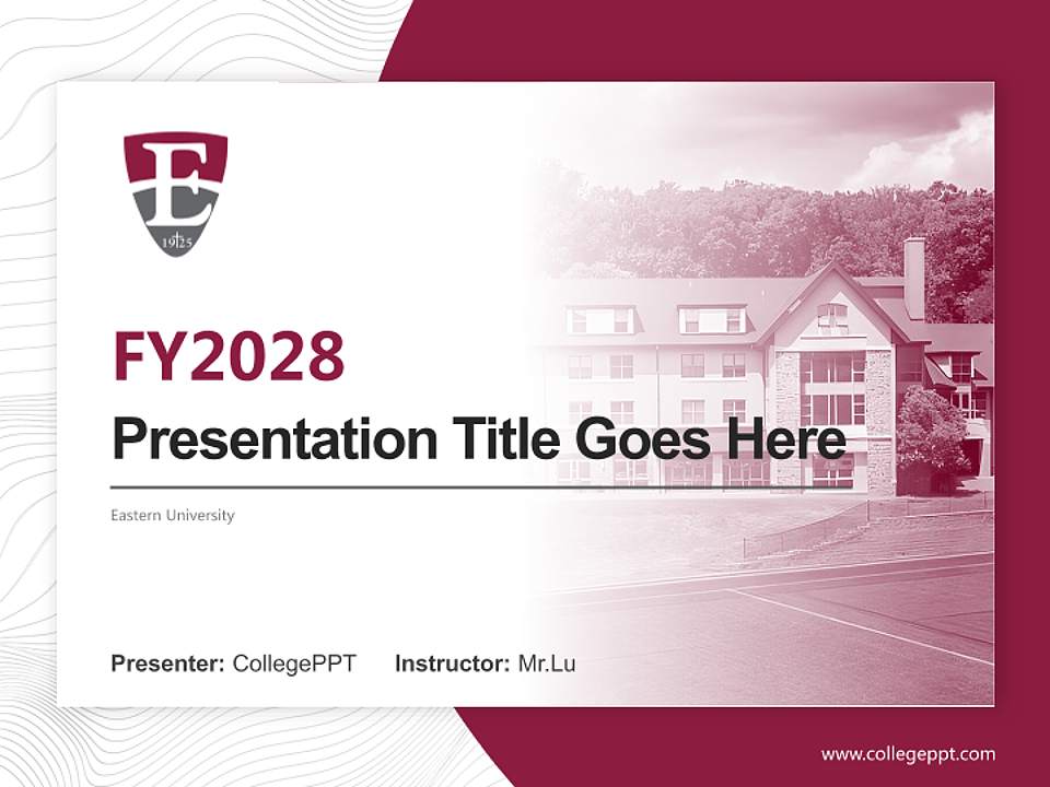 Eastern University Academic Presentation/Research Findings Report PPT Template4:3 ratio PPT effect preview image5