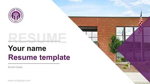 Excelsior College Resume PPT Template