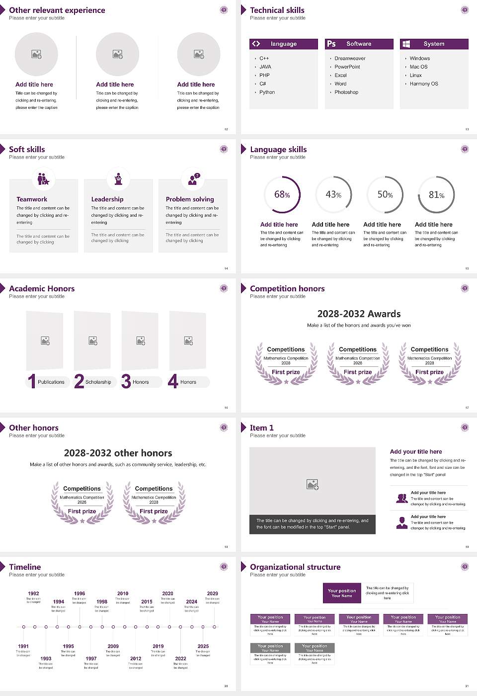 Excelsior College Resume PPT Template16:9 ratio PPT effect preview image3