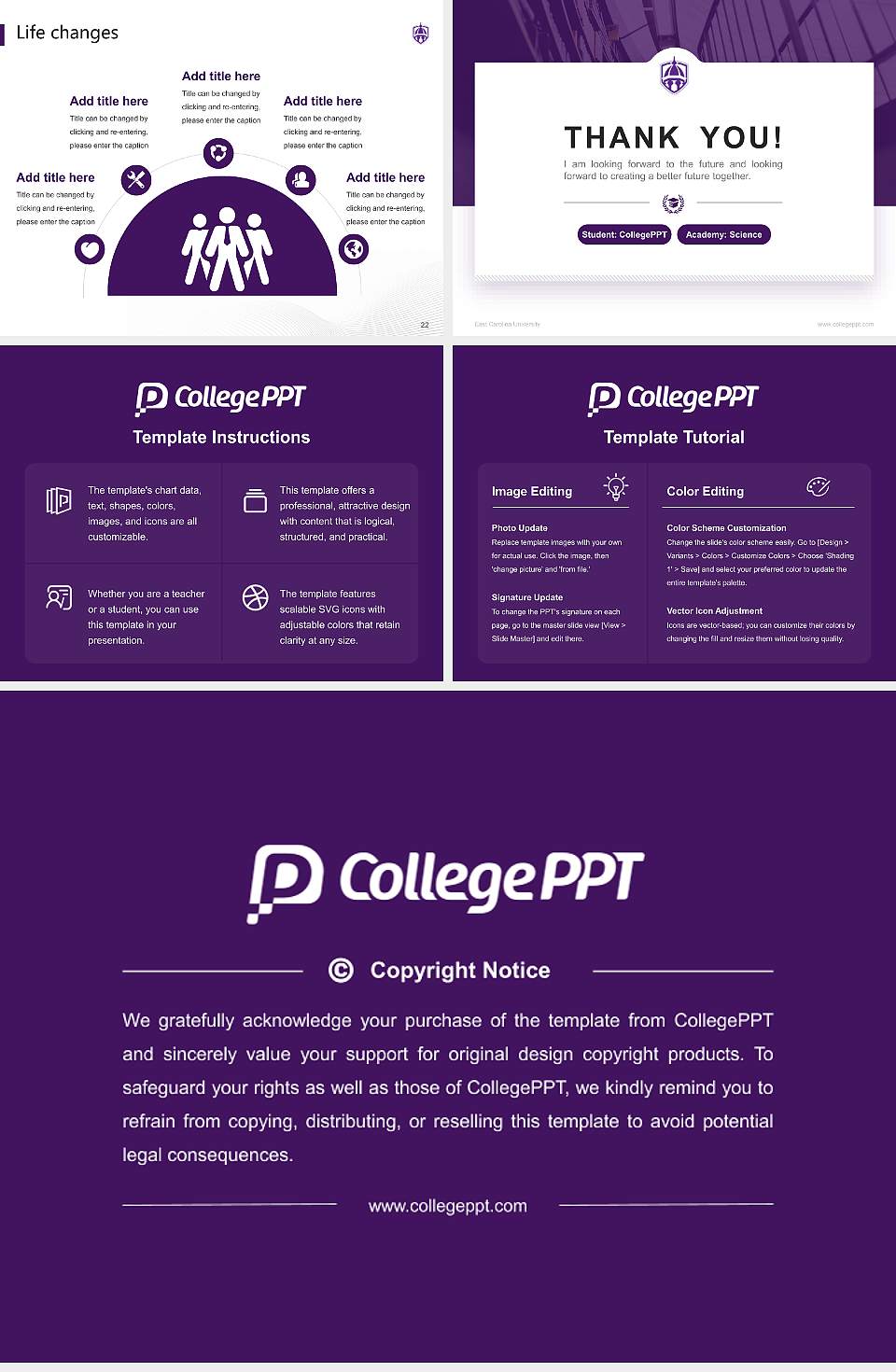East Carolina University National Scholarship Defense PPT Template4:3 ratio PPT effect preview image4