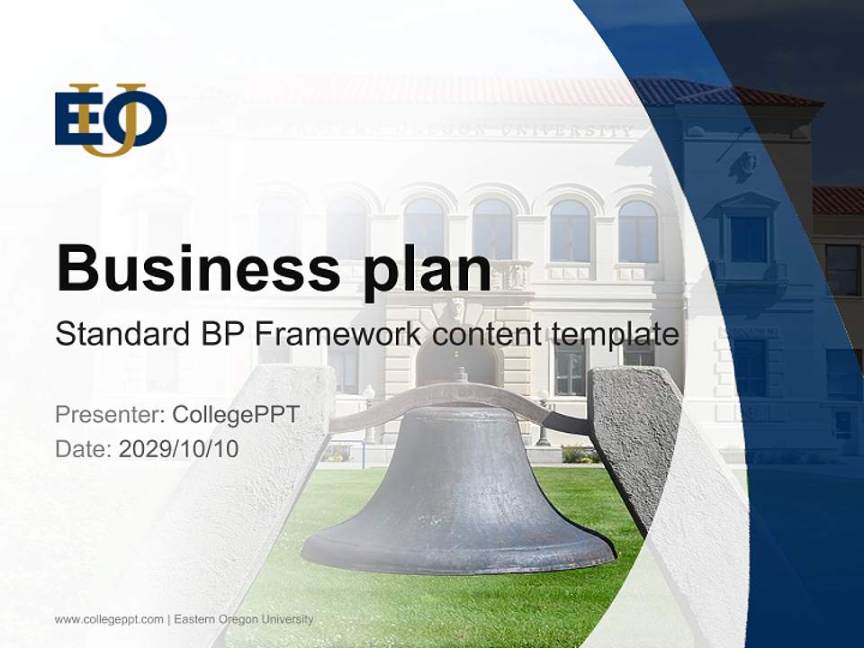 Eastern Oregon University Competition/Entrepreneurship Contest PPT Template4:3 ratio PPT effect preview image9