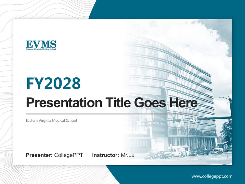 Eastern Virginia Medical School Academic Presentation/Research Findings Report PPT Template4:3 ratio PPT effect preview image5