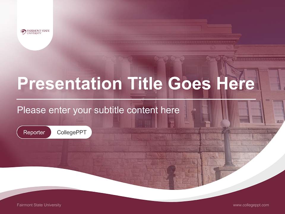 Fairmont State University Lecture Sharing and Networking Event PPT Template4:3 ratio PPT effect preview image4