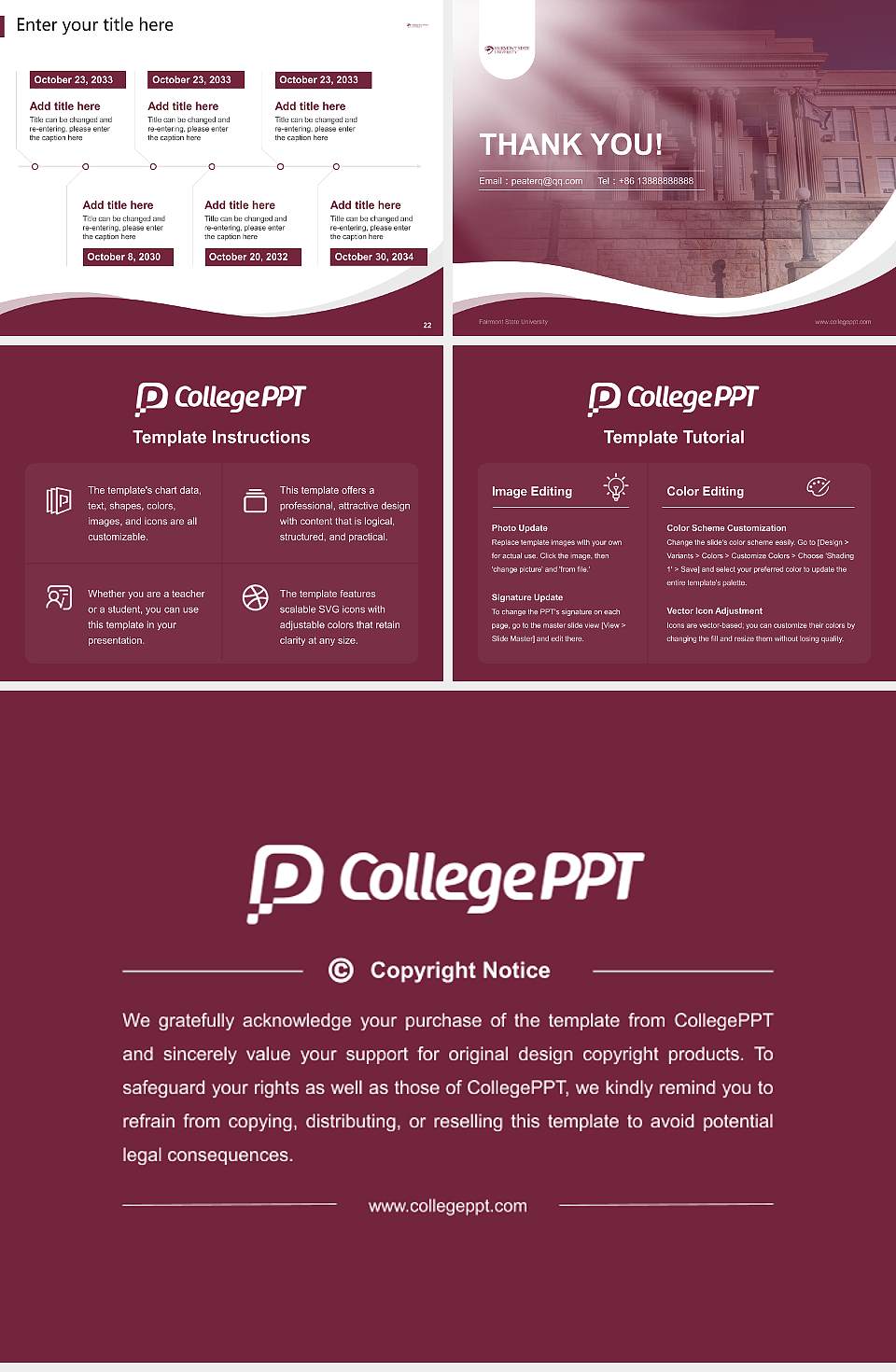 Fairmont State University Lecture Sharing and Networking Event PPT Template4:3 ratio PPT effect preview image4