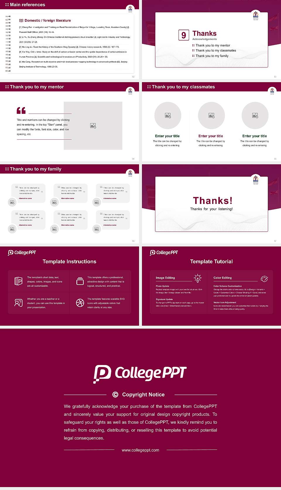 VCOM-Auburn Graduation Thesis Defense PPT Template16:9 ratio PPT effect preview image7