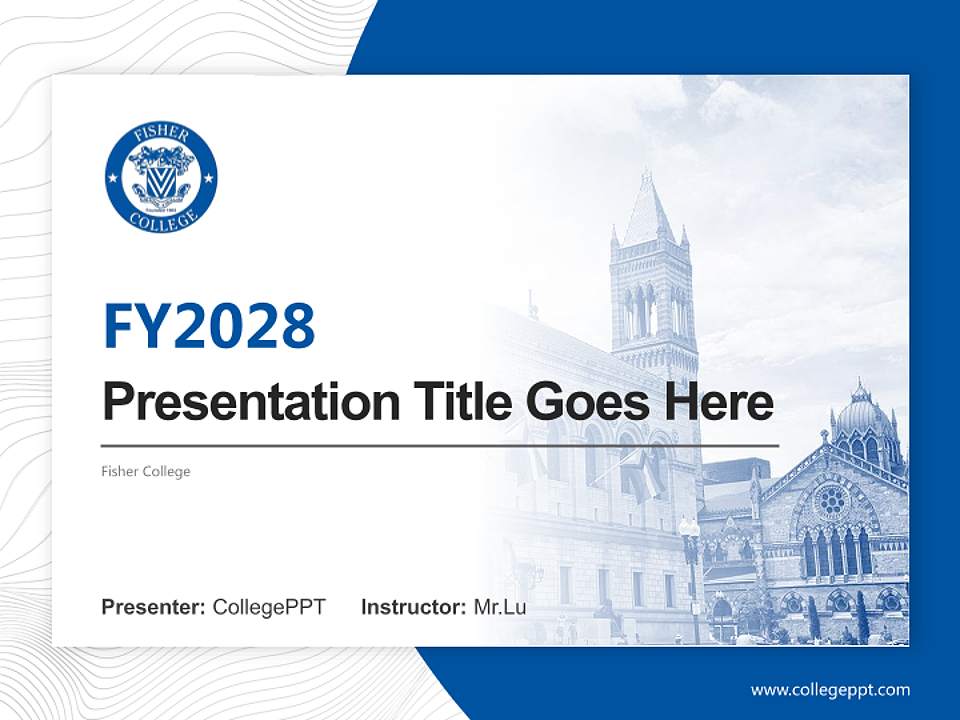 Fisher College Academic Presentation/Research Findings Report PPT Template4:3 ratio PPT effect preview image5