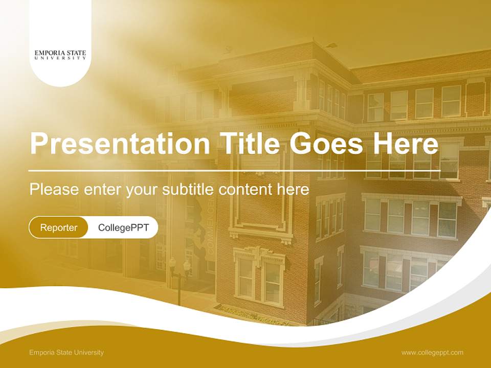 Emporia State University Lecture Sharing and Networking Event PPT Template4:3 ratio PPT effect preview image4