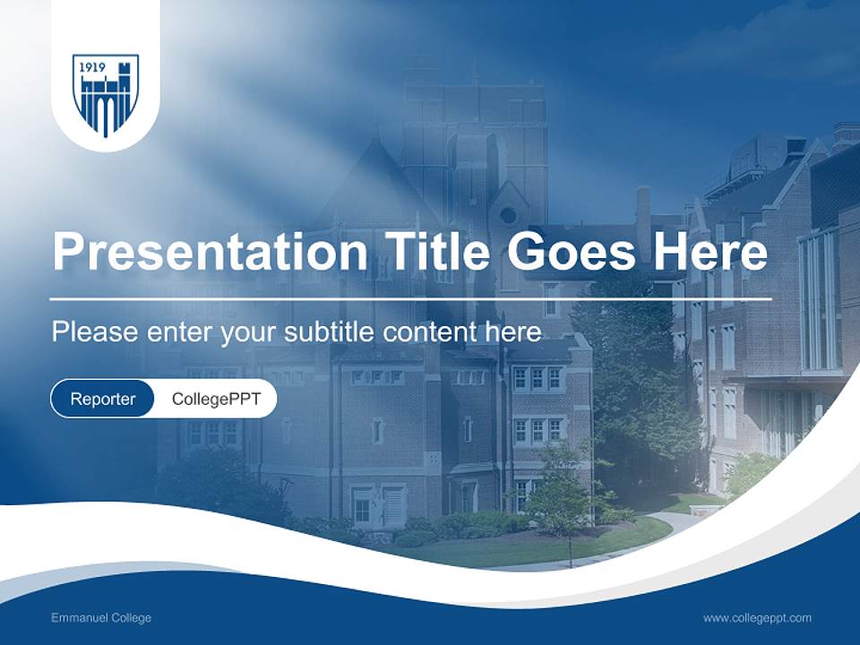 Emmanuel College Lecture Sharing and Networking Event PPT Template4:3 ratio PPT effect preview image4